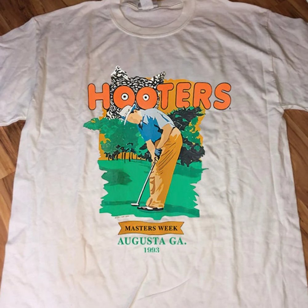 Hooters T-Shirt 90's Golf Vintage T-Shirt, Short Sleeve Graphic Shirt Best Gift